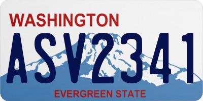 WA license plate ASV2341