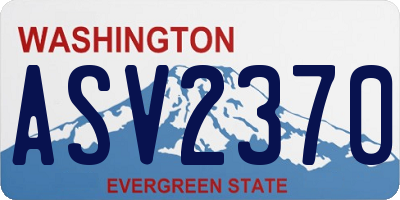 WA license plate ASV2370