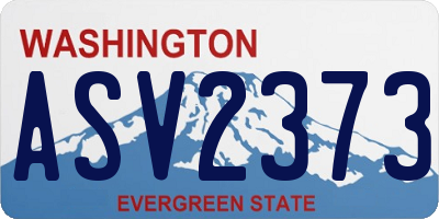 WA license plate ASV2373
