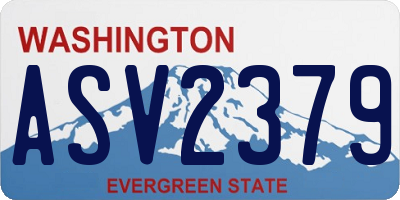 WA license plate ASV2379