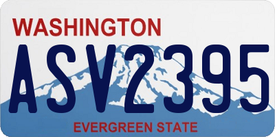 WA license plate ASV2395