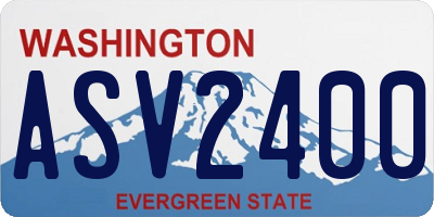 WA license plate ASV2400