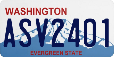 WA license plate ASV2401