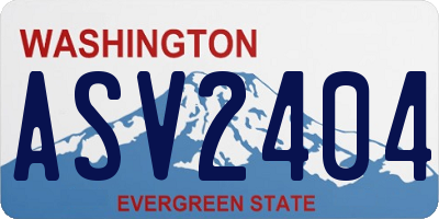 WA license plate ASV2404