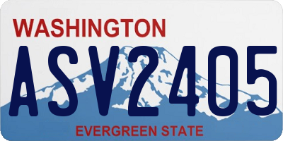 WA license plate ASV2405