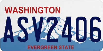 WA license plate ASV2406