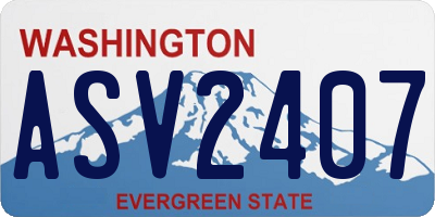 WA license plate ASV2407