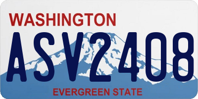 WA license plate ASV2408