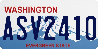 WA license plate ASV2410