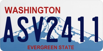 WA license plate ASV2411