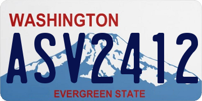 WA license plate ASV2412