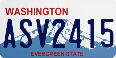 WA license plate ASV2415