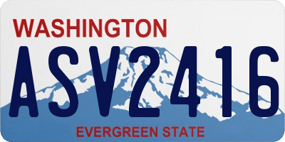 WA license plate ASV2416