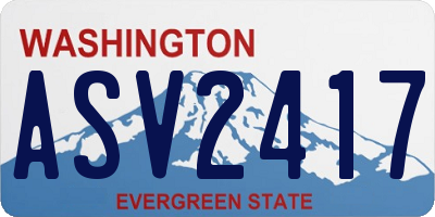WA license plate ASV2417