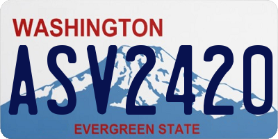 WA license plate ASV2420