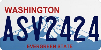WA license plate ASV2424