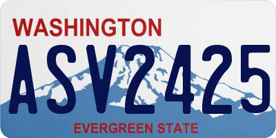 WA license plate ASV2425