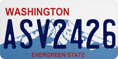 WA license plate ASV2426