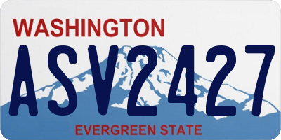 WA license plate ASV2427