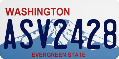WA license plate ASV2428