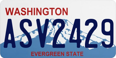WA license plate ASV2429