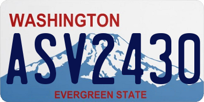 WA license plate ASV2430