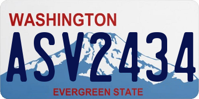 WA license plate ASV2434