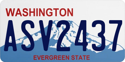 WA license plate ASV2437