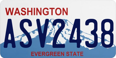 WA license plate ASV2438