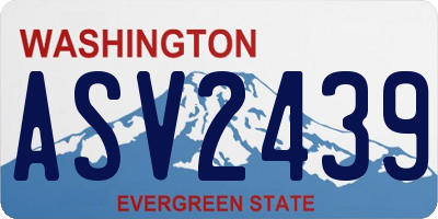WA license plate ASV2439