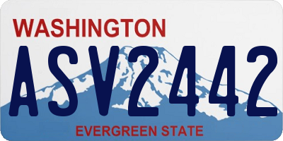WA license plate ASV2442