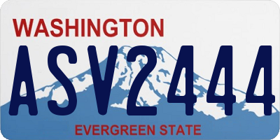 WA license plate ASV2444