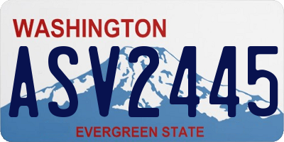 WA license plate ASV2445