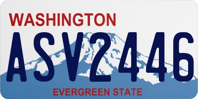 WA license plate ASV2446