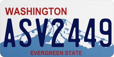 WA license plate ASV2449