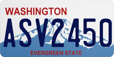 WA license plate ASV2450