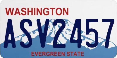 WA license plate ASV2457