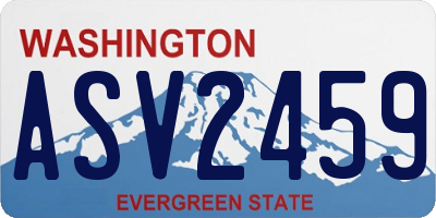 WA license plate ASV2459