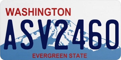 WA license plate ASV2460
