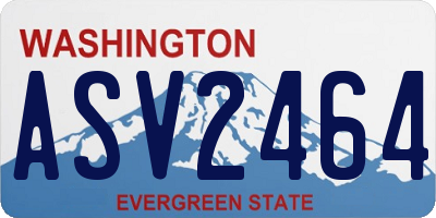 WA license plate ASV2464