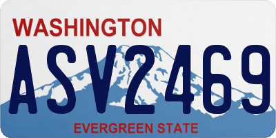 WA license plate ASV2469