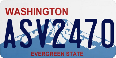 WA license plate ASV2470