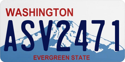 WA license plate ASV2471