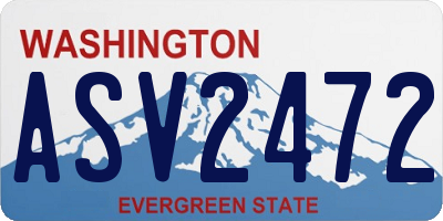 WA license plate ASV2472