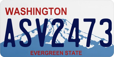 WA license plate ASV2473