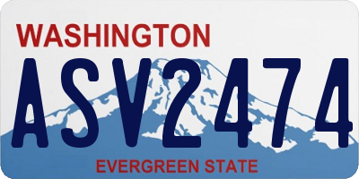 WA license plate ASV2474
