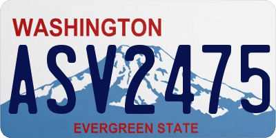WA license plate ASV2475