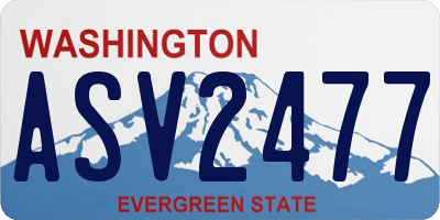 WA license plate ASV2477