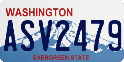 WA license plate ASV2479