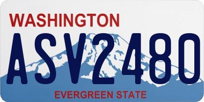 WA license plate ASV2480
